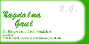 magdolna gaul business card